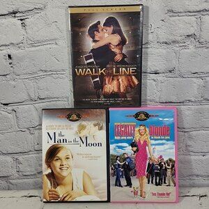 Reese Witherspoon Movies DVD‎ Lot Man In The Moon Legally Blonde Walk The Line